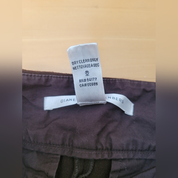 Diane vonFurstenburg Brown Straight Leg Dress Pants Size 2 - Picture 2 of 7